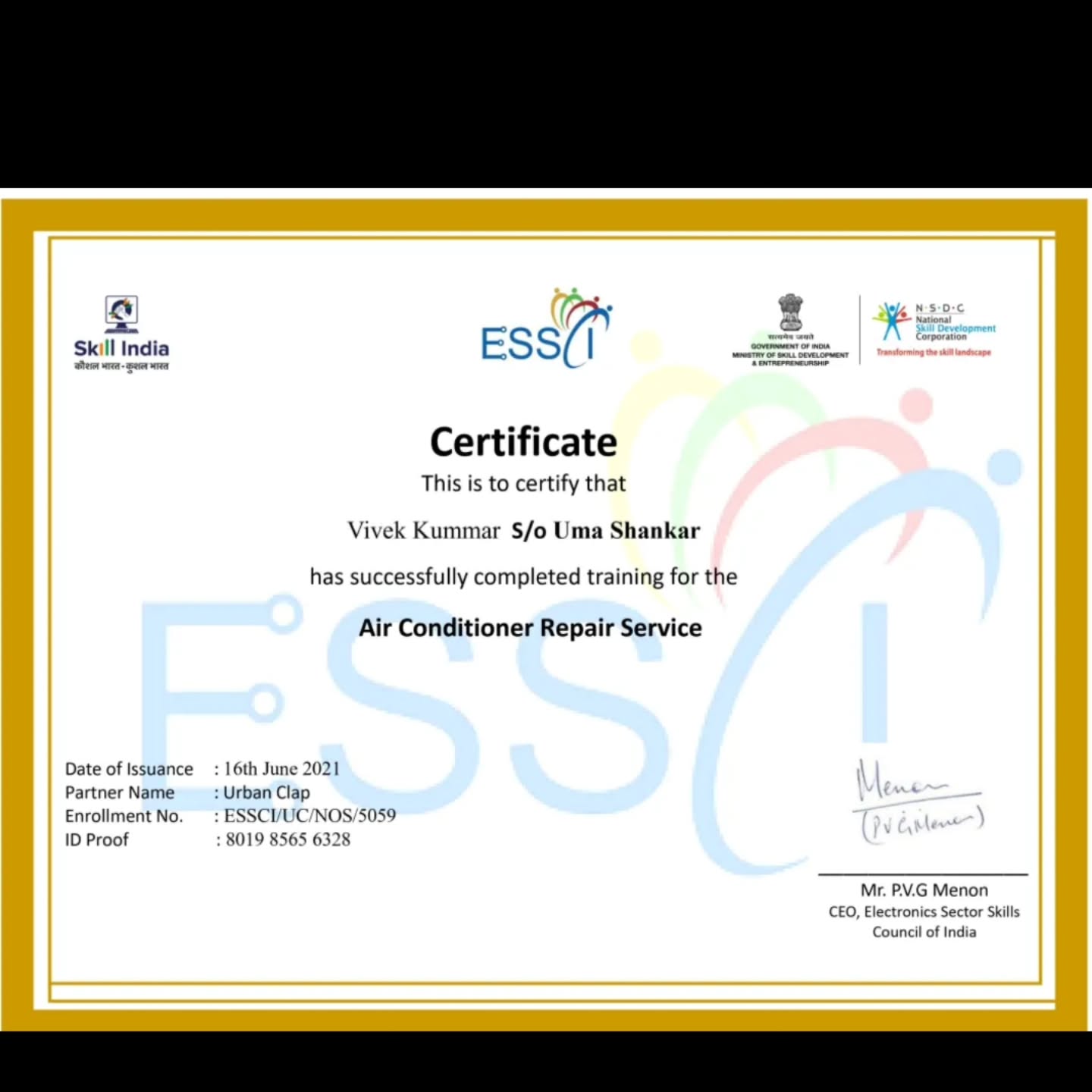 Vivek kumar  AC Mistri worker in Delhi 